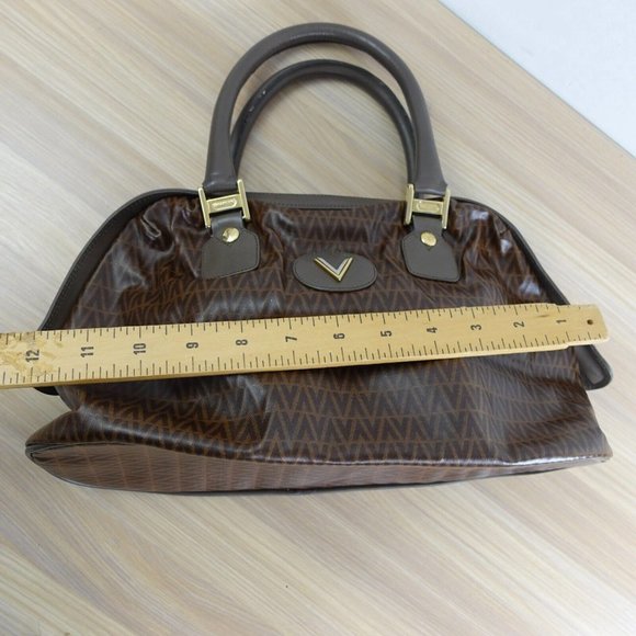 VINTAGE Valentino Bag Womens Leather Shoulder Purse Logo Handbag MARIO VALENTINO - Picture 5 of 14